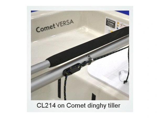 CLAMCLEAT CL214 Fine Line (babord) Liggende - sort nylon - 2-5mm